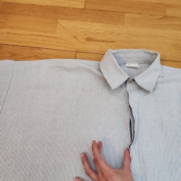 FLAW Planet by Lauren G Shirt One Size Womens Oversized Stripe Lagenlook Top - Picture 16 of 16